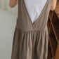 Spring and Summer Sleeveless Robe Dress Ladies Dress Plus Size XL- 5XL Cotton Linen Wome