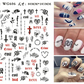 Nail Sticker Snake  Dragon Butterfly Black Multicolor Decals Nail Art Tattoo Slider Water Transfer Letter Nails Art Decoration