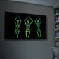 HoliScapes® USB Projector Kit - Halloween Vol 1 + Projector + 48" x 72" Projection Screen