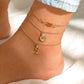 Luxury Bohemian Star Shell Ankle Bracelet Foot Jewelry Brecelet Simple Shell Anklets for Women Summer Style