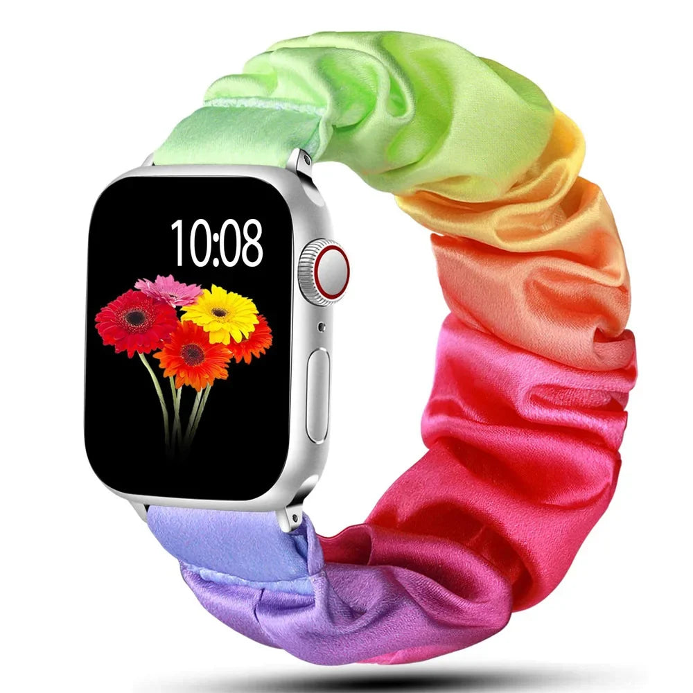 Apple Watch Scrunchie Band, Elastic Prints & Shimmer