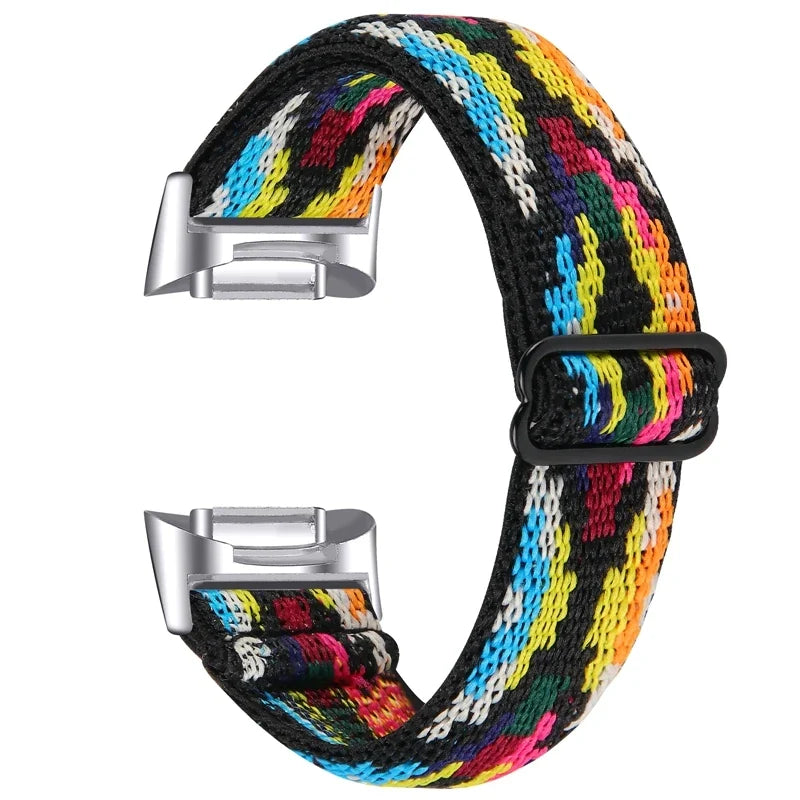 Fitbit Charge 5 & 6 Stretch Nylon Band, Solid & Patterned