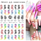 Nail Sticker Snake  Dragon Butterfly Black Multicolor Decals Nail Art Tattoo Slider Water Transfer Letter Nails Art Decoration