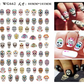 Nail Sticker Snake  Dragon Butterfly Black Multicolor Decals Nail Art Tattoo Slider Water Transfer Letter Nails Art Decoration