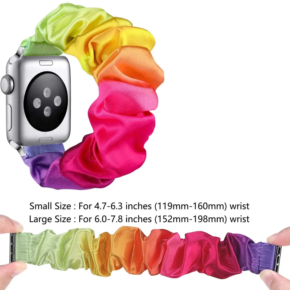 Apple Watch Scrunchie Band, Elastic Prints & Shimmer
