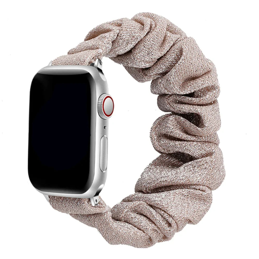 Apple Watch Scrunchie Band, Elastic Prints & Shimmer