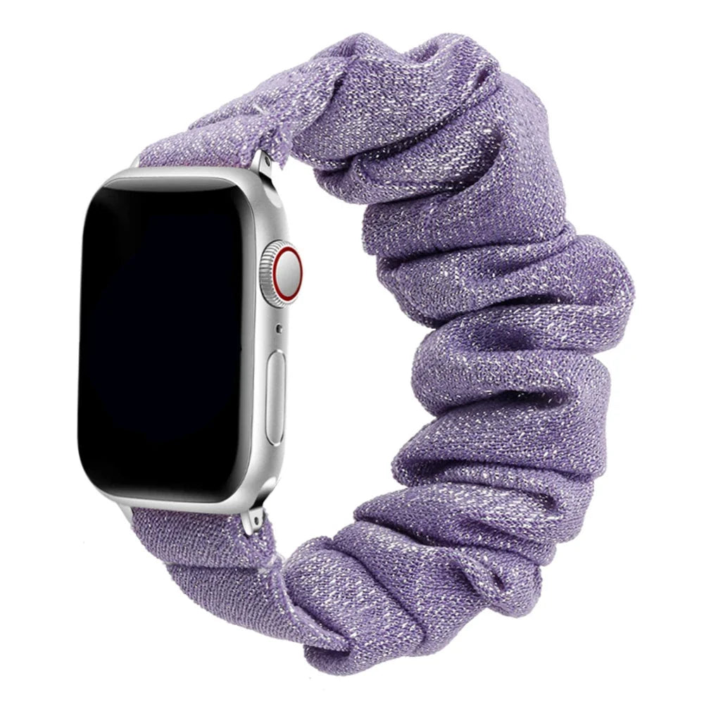 Apple Watch Scrunchie Band, Elastic Prints & Shimmer