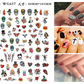 Nail Sticker Snake  Dragon Butterfly Black Multicolor Decals Nail Art Tattoo Slider Water Transfer Letter Nails Art Decoration