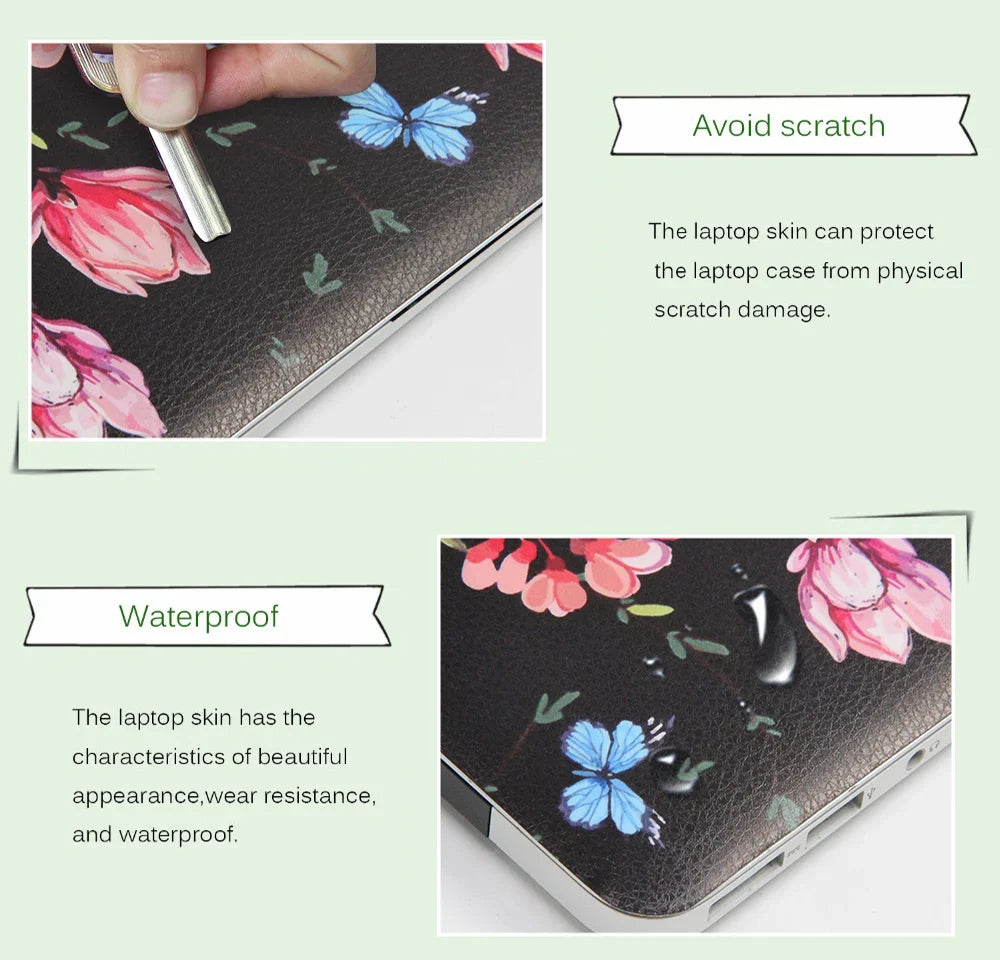 Laptop Sticker 15.6 skin DIY Marble 15.6 Notebook Cover Decal Skins14 15.6 17 inch for MacBook Air Pro 13/HP/DELl/Lenovo