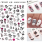 Nail Sticker Snake  Dragon Butterfly Black Multicolor Decals Nail Art Tattoo Slider Water Transfer Letter Nails Art Decoration