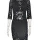 Cut Out Sexy Zebra Mesh Transparent Women's Pencil Short Dresses Mini Dress for Beach Bodycon