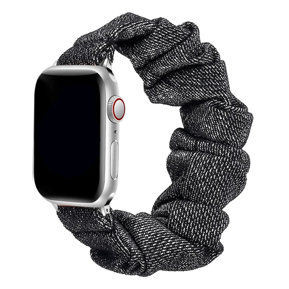 Apple Watch Scrunchie Band, Elastic Prints & Shimmer