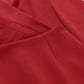 Slim V Neck Long Sleeve Mid Calf Pencil Dress 2022 Casual Office Lady Solid Red Puff Sleeve