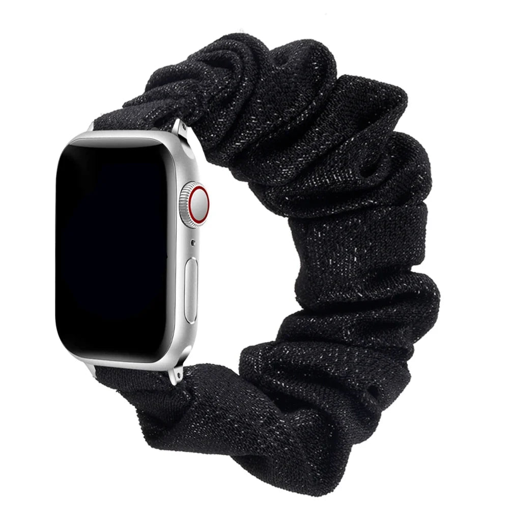 Apple Watch Scrunchie Band, Elastic Prints & Shimmer