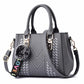 Yogodlns Embroidery Messenger Bag for Women Leather Satchel - Embroidered Design
