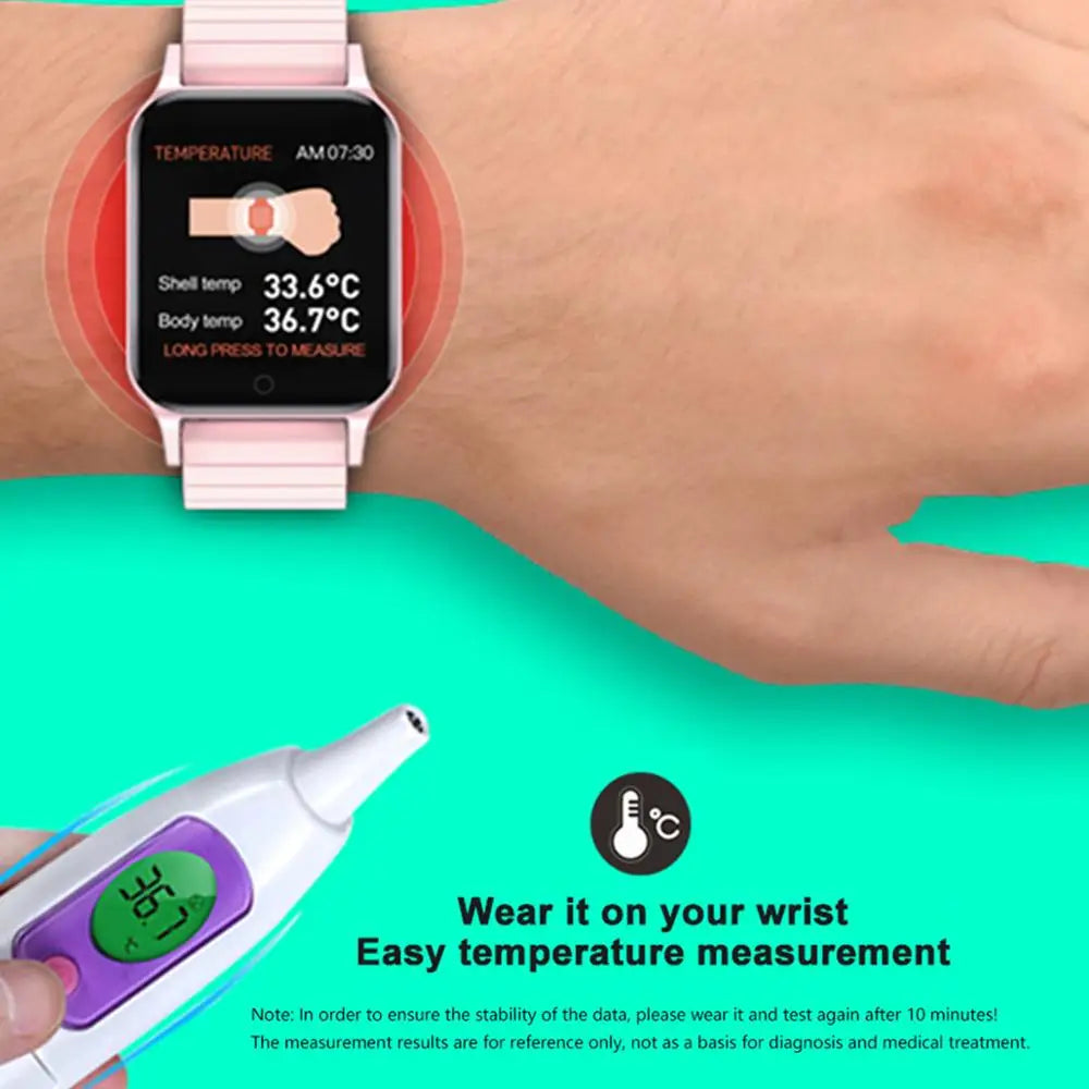 T96 Body Temperature & Heart Rate Smartwatch