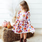 Hey Pumpkin 3/4 Sleeve Ruffle Twirl Dress
