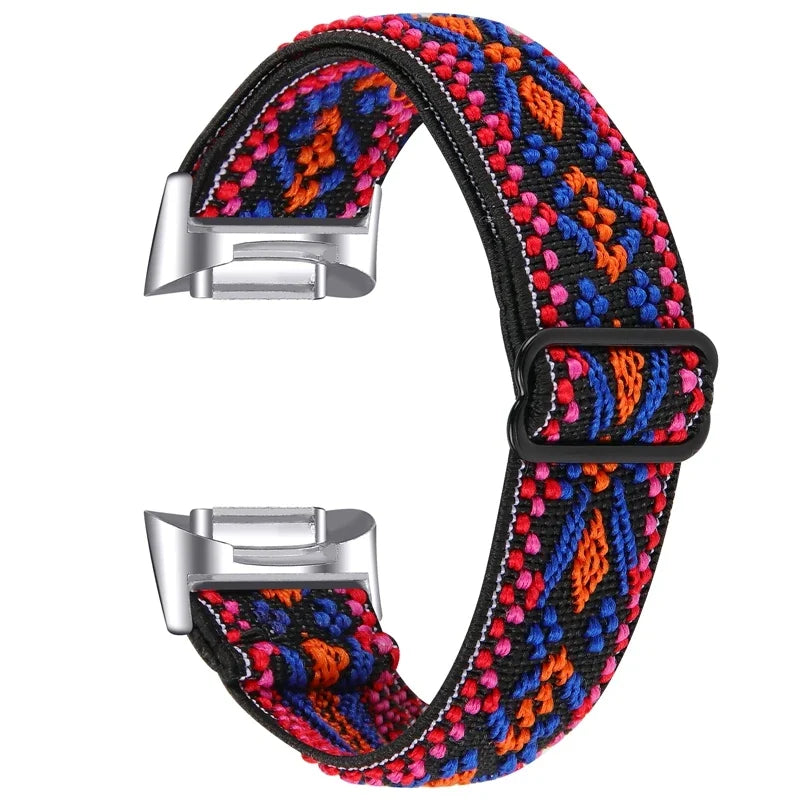 Fitbit Charge 5 & 6 Stretch Nylon Band, Solid & Patterned