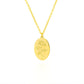 Birth Mother Flower Neckalce New Month Necklace For Mom Gold Color Oval Pendant Necklace