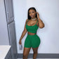 Sleeveless Crop Top & Short Set
