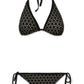 String Bikini Top  |  Black Laser Cut