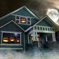 AtmosFX Halloween Digital Decoration USB - Jack-O-Lantern Jamboree + 48" x 72" Projection Screen