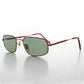 Rectangular Glass Lens Vintage Sunglass - Justin