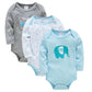 Long Sleeve Cotton Baby Bodysuit 3-Piece Set (1 Piece)