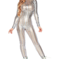 Laser Cut Metallic Catsuit Costume