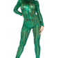 Laser Cut Metallic Catsuit Costume