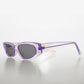 Edgy Rectangular Iridescent Vintage Sunglass - Kaile