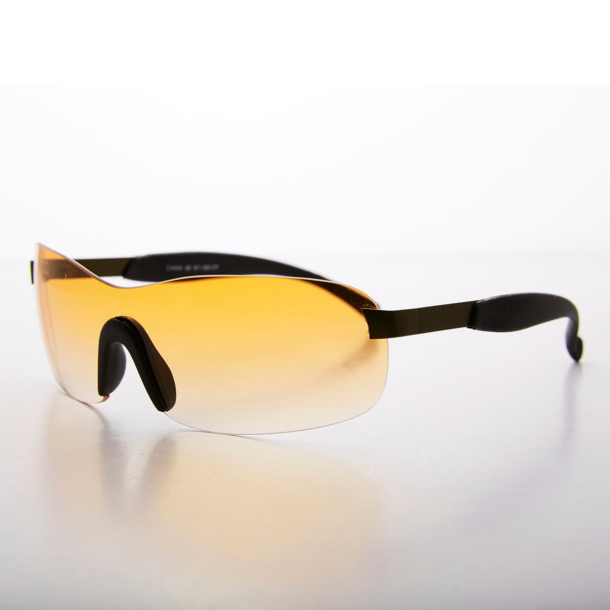Y2K Wrap Shield Rimless Vintage Sunglass - Lance