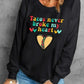 Letter Graphic Heart Sweatshirt