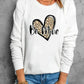 Be Mine Leopard Heart Print Sweatshirt