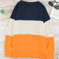 Colorblock Orange Sweatshirt