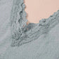 Gray Lace Splicing Sweater