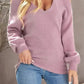 Cute Pink Cold Shoulder Sweater