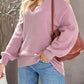 Cute Pink Cold Shoulder Sweater