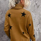 Turtleneck Star Print Sweater