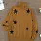 Turtleneck Star Print Sweater