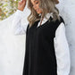 Black Knit Pullover Vest Sweater