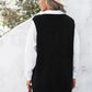 Black Knit Pullover Vest Sweater