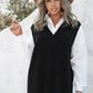 Black Knit Pullover Vest Sweater