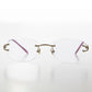 Oval Rimless Colored Lens Readers - Leona