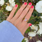 Lilac Enamel Cross Ring