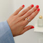 Lilac Enamel Cross Ring