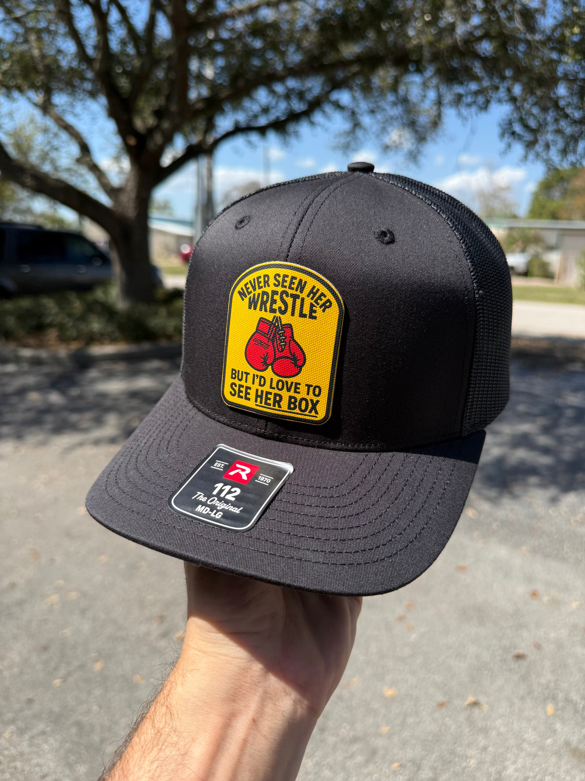 Love To See Her Box Canvas Patch Snapback