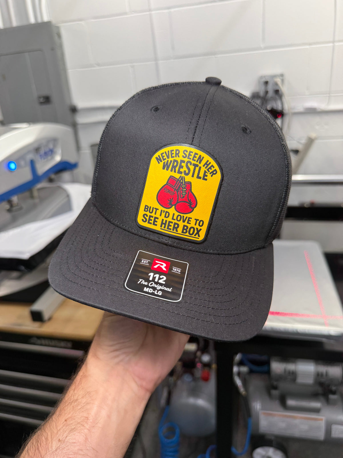 Love To See Her Box Canvas Patch Snapback
