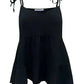 Tie-Strap Tiered Sleeveless Top