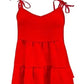 Tie-Strap Tiered Sleeveless Top